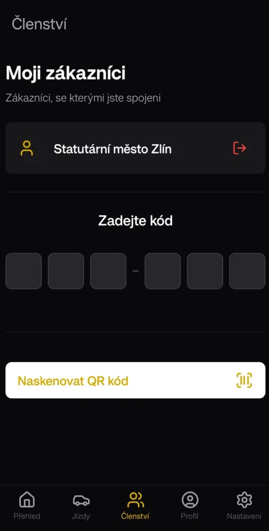 Potvrzení napojení