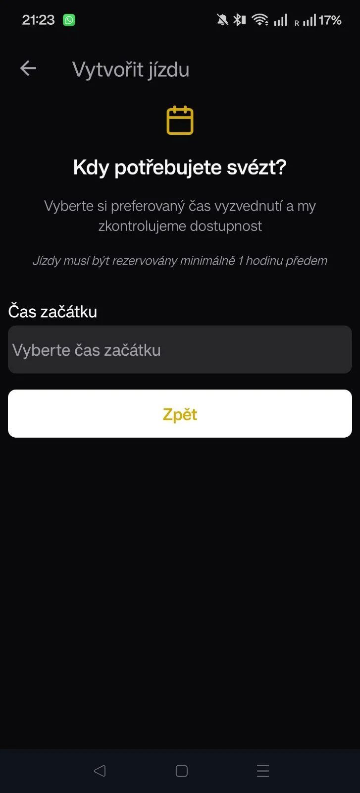 Výběr data a času